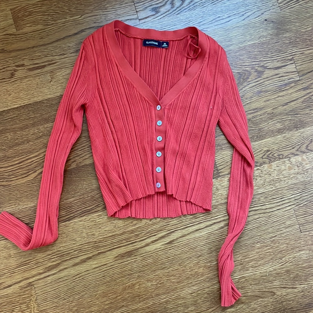 NWOT Glassons Button Front Ribbed Cardi